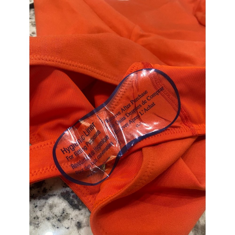 NBD Aaliyah Bodysuit Red Orange Women's Size Small - Picture 11 of 12